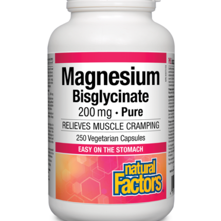 NATURAL FACTORS MAGNESIUM BISGLYCINATE 200MG 250vcaps
